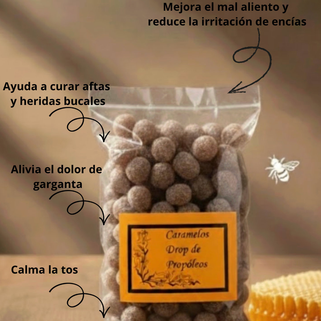 Caramelos de Própolis y Miel – Alivio Natural para Garganta y Voz