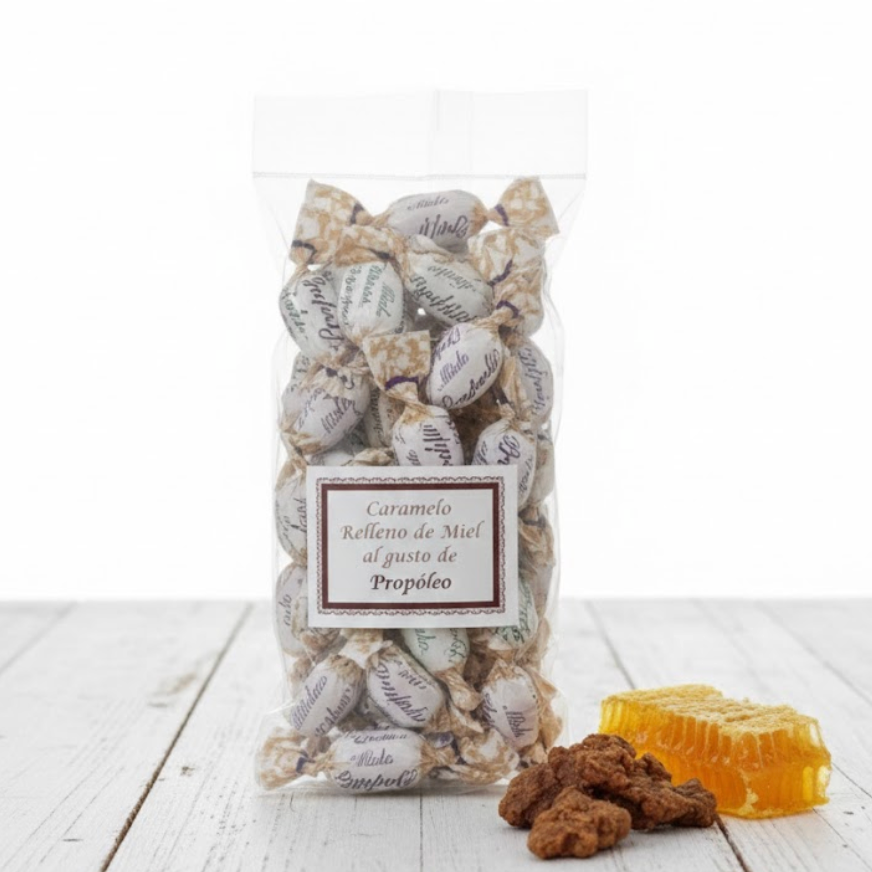 Caramelos rellenos de miel