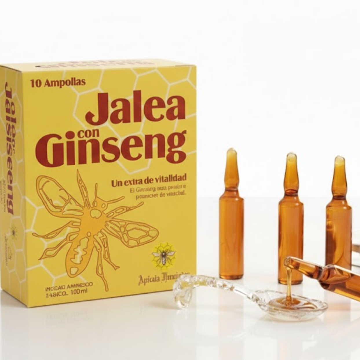 Jalea con Ginseng – Energía y Vitalidad Natural (10 Ampollas)